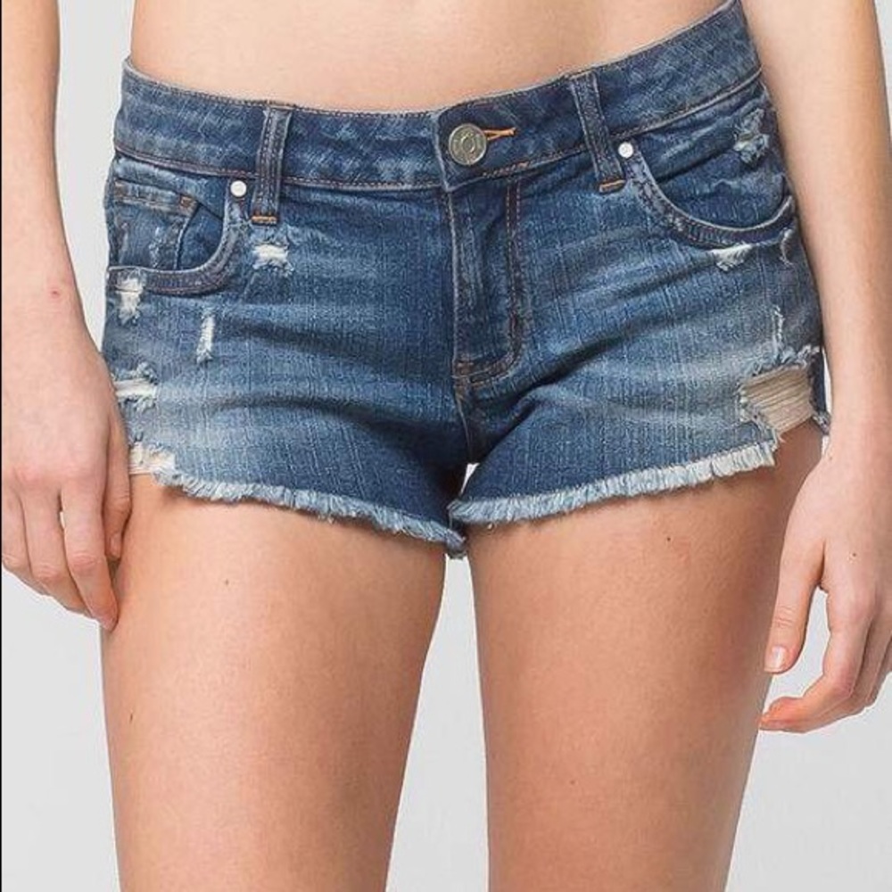 RSQ Cabo Cut Off Womens Ripped Denim Shorts